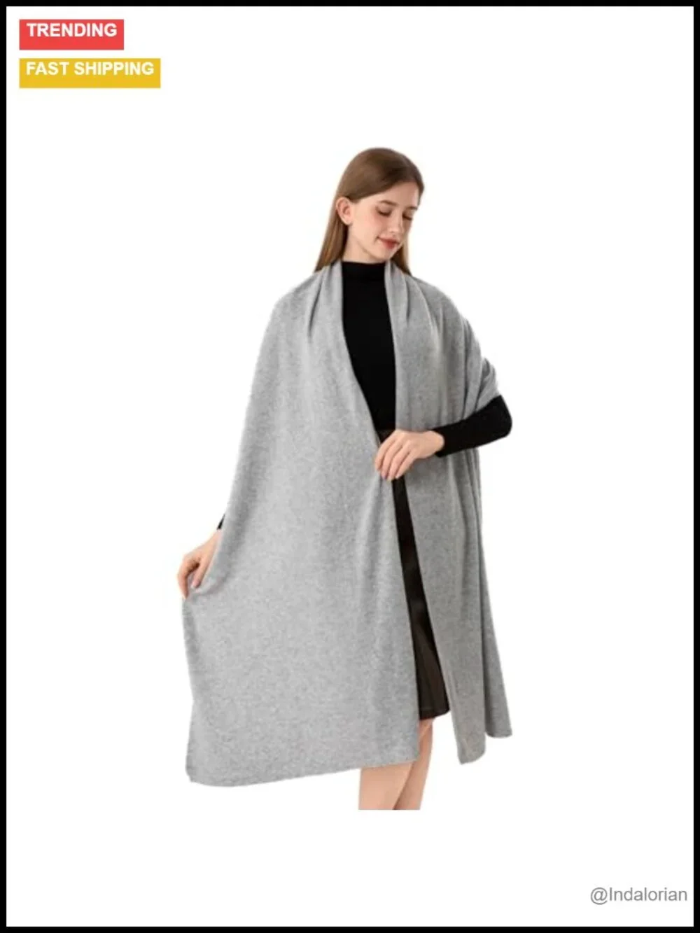 Cashmere Wrap Shawl Stole for Women Extra Large Warm Knitted Scarf Airplane